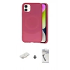 MARSİLYAN™- iPhone 11 Kılıf Ufuk Serisi - Şeffaf Uv Polymer Nano Ekran Koruyucu + Renkli Kamera Lens Koruma Cam - YL