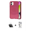 MARSİLYAN™- iPhone 11 Kılıf Ufuk Serisi - Şeffaf Uv Polymer Nano Ekran Koruyucu + Kamera Lens Koruma Cam - SF