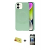 MARSİLYAN™- iPhone 11 Kılıf Ufuk Serisi - Siyah 34D Hayalet Izgaralı Cam + Rainbow Kamera Lens Koruma Cam - KI