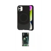 MARSİLYAN™- iPhone 11 Kılıf Ufuk Serisi - Siyah 360 Mat Full Body Arka Koruyucu