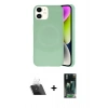 MARSİLYAN™- iPhone 11 Kılıf Ufuk Serisi - Siyah 360 Mat Full Body Arka Koruyucu + Kamera Lens Koruma Cam - SF