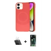 MARSİLYAN™- iPhone 11 Kılıf Ufuk Serisi - Siyah 360 Mat Full Body Arka Koruyucu + Kamera Lens Koruma Cam - SF