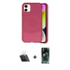 MARSİLYAN™- iPhone 11 Kılıf Ufuk Serisi - Siyah 360 Mat Full Body Arka Koruyucu + Kamera Lens Koruma Cam - SF