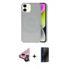 MARSİLYAN™- iPhone 11 Kılıf Ufuk Serisi - Siyah 3D Antistatik Hayalet Cam Ekran Koruyucu + Raze Metal Kamera Lens - SH