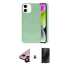 MARSİLYAN™- iPhone 11 Kılıf Ufuk Serisi - Siyah 3D Antistatik Hayalet Cam Ekran Koruyucu + Raze Metal Kamera Lens - SH