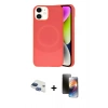 MARSİLYAN™- iPhone 11 Kılıf Ufuk Serisi - Siyah 3D Antistatik Mat Seramik Nano Ekran Koruyucu + Pers Alüminyum Kamera Lens - LT