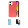 MARSİLYAN™- iPhone 11 Kılıf Ufuk Serisi - Siyah 3D Antistatik Mat Seramik Nano Ekran Koruyucu + Neon Fosforlu Kamera Lens - YL
