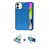 MARSİLYAN™- iPhone 11 Kılıf Ufuk Serisi - Siyah 3D Antistatik Seramik Nano Ekran Koruyucu + Raze Metal Kamera Lens - MI