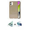 MARSİLYAN™- iPhone 11 Kılıf Ufuk Serisi - Siyah 3D Antistatik Seramik Nano Ekran Koruyucu + Raze Metal Kamera Lens - MI