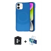 MARSİLYAN™- iPhone 11 Kılıf Ufuk Serisi - Siyah 3D Antistatik Seramik Nano Ekran Koruyucu + PVD Metal Kamera Lens - YL