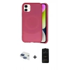 MARSİLYAN™- iPhone 11 Kılıf Ufuk Serisi - Siyah 6D Antistatik Mat Seramik Hayalet Nano Ekran Koruyucu + Pers Alüminyum Kamera Lens - LT