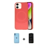 MARSİLYAN™- iPhone 11 Kılıf Ufuk Serisi - Siyah 6D Antistatik Mat Seramik Hayalet Nano Ekran Koruyucu + Neon Fosforlu Kamera Lens - MI