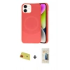 MARSİLYAN™- iPhone 11 Kılıf Ufuk Serisi - Siyah 6D Mat Seramik Hayalet Nano Ekran Koruyucu + Rainbow Kamera Lens Koruma Cam - KI