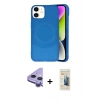MARSİLYAN™- iPhone 11 Kılıf Ufuk Serisi - Siyah 6D Mat Seramik Hayalet Nano Ekran Koruyucu + Raze Metal Kamera Lens - MR