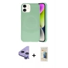MARSİLYAN™- iPhone 11 Kılıf Ufuk Serisi - Siyah 6D Mat Seramik Hayalet Nano Ekran Koruyucu + Raze Metal Kamera Lens - MR