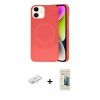 MARSİLYAN™- iPhone 11 Kılıf Ufuk Serisi - Siyah 6D Mat Seramik Hayalet Nano Ekran Koruyucu + Renkli Kamera Lens Koruma Cam - SI