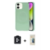 MARSİLYAN™- iPhone 11 Kılıf Ufuk Serisi - Siyah 6D Mat Seramik Hayalet Nano Ekran Koruyucu + PVD Metal Kamera Lens - SH