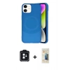 MARSİLYAN™- iPhone 11 Kılıf Ufuk Serisi - Siyah 6D Mat Seramik Hayalet Nano Ekran Koruyucu + PVD Metal Kamera Lens - SH