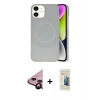 MARSİLYAN™- iPhone 11 Kılıf Ufuk Serisi - Siyah 6D Mat Seramik Hayalet Nano Ekran Koruyucu + Raze Metal Kamera Lens - SH