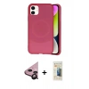 MARSİLYAN™- iPhone 11 Kılıf Ufuk Serisi - Siyah 6D Mat Seramik Hayalet Nano Ekran Koruyucu + Raze Metal Kamera Lens - SH