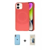 MARSİLYAN™- iPhone 11 Kılıf Ufuk Serisi - Siyah 6D Mat Seramik Hayalet Nano Ekran Koruyucu + Neon Fosforlu Kamera Lens - TU