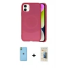 MARSİLYAN™- iPhone 11 Kılıf Ufuk Serisi - Siyah 6D Mat Seramik Hayalet Nano Ekran Koruyucu + Neon Fosforlu Kamera Lens - YL