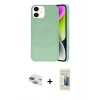 MARSİLYAN™- iPhone 11 Kılıf Ufuk Serisi - Siyah 6D Mat Seramik Hayalet Nano Ekran Koruyucu + Pers Alüminyum Kamera Lens - YL