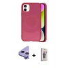 MARSİLYAN™- iPhone 11 Kılıf Ufuk Serisi - Siyah Bilvis 3D Cam Ekran Koruyucu + Raze Metal Kamera Lens - MR