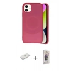 MARSİLYAN™- iPhone 11 Kılıf Ufuk Serisi - Siyah Bilvis 3D Cam Ekran Koruyucu + Renkli Kamera Lens Koruma Cam - PE