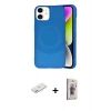 MARSİLYAN™- iPhone 11 Kılıf Ufuk Serisi - Siyah Bilvis 3D Cam Ekran Koruyucu + Renkli Kamera Lens Koruma Cam - PE