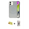 MARSİLYAN™- iPhone 11 Kılıf Ufuk Serisi - Siyah Bilvis 3D Cam Ekran Koruyucu + Rainbow Kamera Lens Koruma Cam - KI