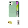 MARSİLYAN™- iPhone 11 Kılıf Ufuk Serisi - Siyah Bilvis 3D Cam Ekran Koruyucu + Rainbow Kamera Lens Koruma Cam - KI