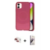 MARSİLYAN™- iPhone 11 Kılıf Ufuk Serisi - Siyah Bilvis 3D Mat Cam Ekran Koruyucu + Pers Alüminyum Kamera Lens - KI