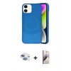 MARSİLYAN™- iPhone 11 Kılıf Ufuk Serisi - Siyah Bilvis 3D Mat Cam Ekran Koruyucu + Pers Alüminyum Kamera Lens - GI