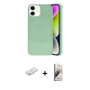 MARSİLYAN™- iPhone 11 Kılıf Ufuk Serisi - Siyah Bilvis 3D Mat Cam Ekran Koruyucu + Renkli Kamera Lens Koruma Cam - YL
