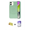 MARSİLYAN™- iPhone 11 Kılıf Ufuk Serisi - Siyah Bilvis 5in1 3D Magic Cam Ekran Koruyucu + Rainbow Kamera Lens Koruma Cam - KI