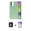 MARSİLYAN™- iPhone 11 Kılıf Ufuk Serisi - Siyah Bilvis 5in1 3D Magic Cam Ekran Koruyucu + PVD Metal Kamera Lens - MI