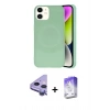 MARSİLYAN™- iPhone 11 Kılıf Ufuk Serisi - Siyah Bilvis 5in1 3D Magic Cam Ekran Koruyucu + Raze Metal Kamera Lens - MR