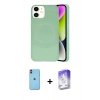 MARSİLYAN™- iPhone 11 Kılıf Ufuk Serisi - Siyah Bilvis 5in1 3D Magic Cam Ekran Koruyucu + Neon Fosforlu Kamera Lens - TU