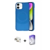 MARSİLYAN™- iPhone 11 Kılıf Ufuk Serisi - Siyah Bilvis 5in1 3D Magic Cam Ekran Koruyucu + Pers Alüminyum Kamera Lens - GD