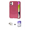 MARSİLYAN™- iPhone 11 Kılıf Ufuk Serisi - Siyah Bilvis 5in1 3D Magic Cam Ekran Koruyucu + Pers Alüminyum Kamera Lens - GD