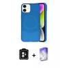 MARSİLYAN™- iPhone 11 Kılıf Ufuk Serisi - Siyah Bilvis 5in1 3D Magic Cam Ekran Koruyucu + PVD Metal Kamera Lens - YL