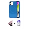 MARSİLYAN™- iPhone 11 Kılıf Ufuk Serisi - Siyah Bilvis 5in1 3D Magic Cam Ekran Koruyucu + Raze Metal Kamera Lens - SH