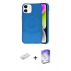 MARSİLYAN™- iPhone 11 Kılıf Ufuk Serisi - Siyah Bilvis 5in1 3D Magic Cam Ekran Koruyucu + Yeşil Renkli Kamera Lens Koruma Cam