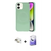 MARSİLYAN™- iPhone 11 Kılıf Ufuk Serisi - Siyah Bilvis 5in1 5D Magic Hayalet Cam Ekran Koruyucu + Pers Alüminyum Kamera Lens - GD