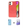 MARSİLYAN™- iPhone 11 Kılıf Ufuk Serisi - Siyah Bilvis 5in1 5D Magic Hayalet Cam Ekran Koruyucu + Neon Fosforlu Kamera Lens - MI