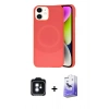 MARSİLYAN™- iPhone 11 Kılıf Ufuk Serisi - Siyah Bilvis 5in1 5D Magic Hayalet Cam Ekran Koruyucu + PVD Metal Kamera Lens - MI
