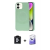 MARSİLYAN™- iPhone 11 Kılıf Ufuk Serisi - Siyah Bilvis 5in1 5D Magic Hayalet Cam Ekran Koruyucu + PVD Metal Kamera Lens - MI