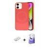 MARSİLYAN™- iPhone 11 Kılıf Ufuk Serisi - Siyah Bilvis 5in1 5D Magic Hayalet Cam Ekran Koruyucu + Renkli Kamera Lens Koruma Cam - TU