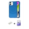 MARSİLYAN™- iPhone 11 Kılıf Ufuk Serisi - Siyah Bilvis 5in1 5D Magic Hayalet Cam Ekran Koruyucu + Renkli Kamera Lens Koruma Cam - TU